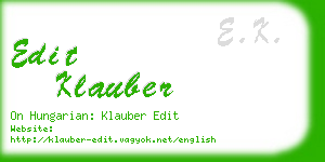 edit klauber business card